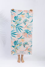 Cargar imagen en el visor de la galería, Paño monsteras rosado