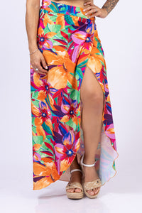Falda ajustable. Color: flores estampada